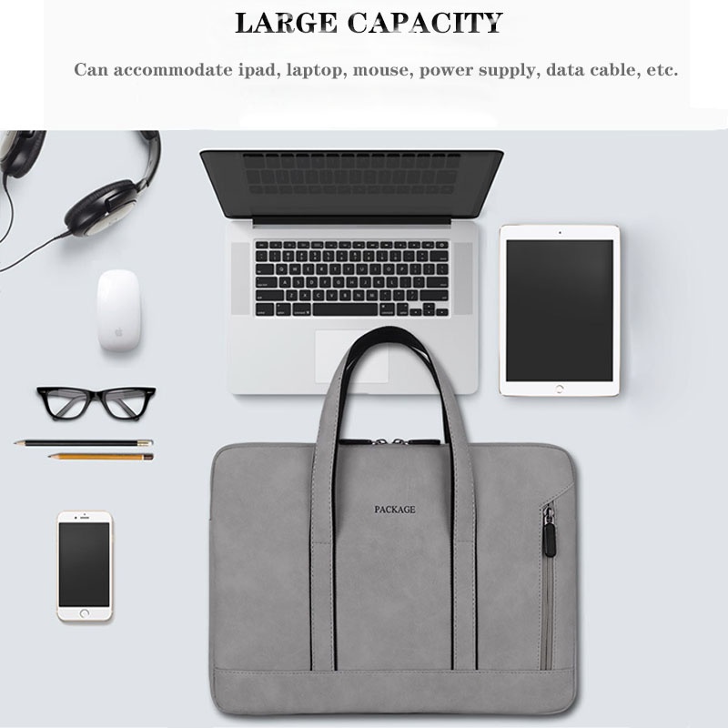 Túi da PU đựng Laptop chống sốc chống thấm nước cho Macbook Air Pro 13 15 13 14 15.6 inch