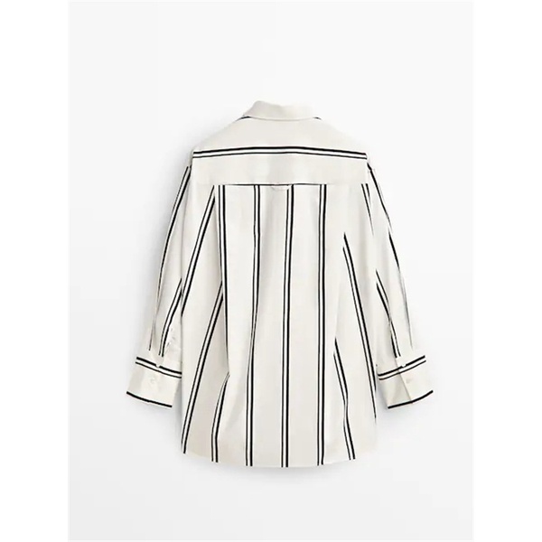 Zara Áo Sơ Mi Họa Tiết Kẻ Sọc Thời Trang Mùa Hè Cho Nữ 5116845