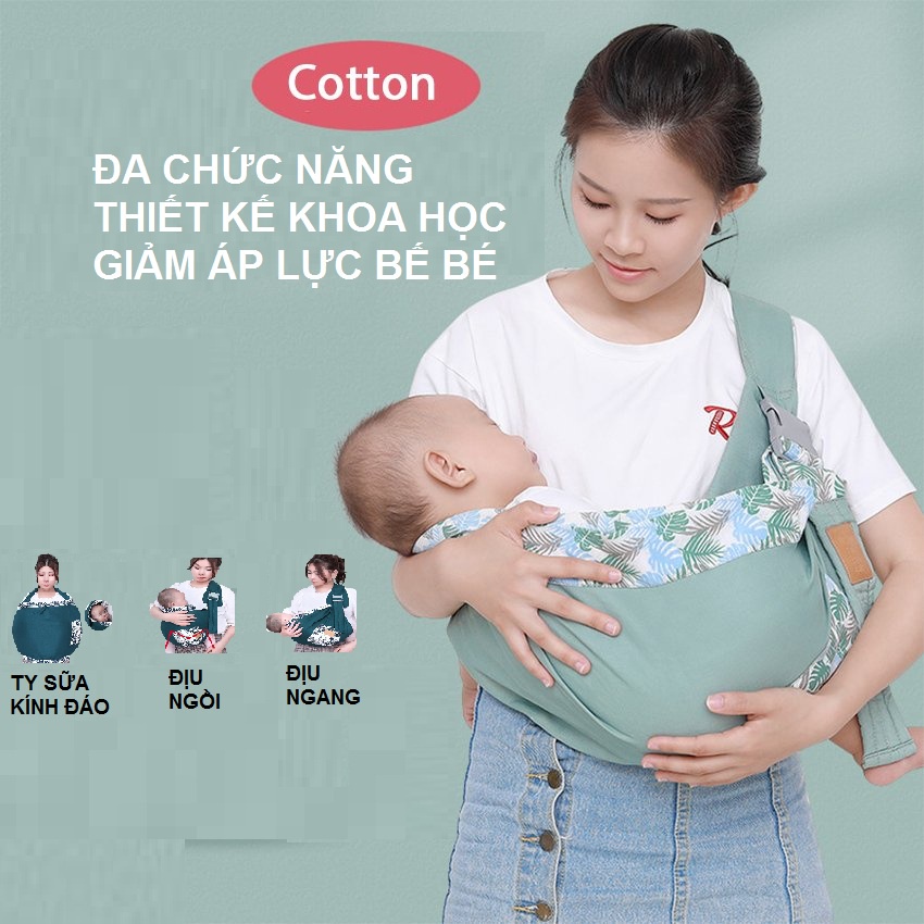 [HCM]Đai địu em bé Cotton thoáng khí - địu em bé sơ sinh địu bé phía trước tiện lợi khi ra ngoài,du lịch-MY-YEBDG