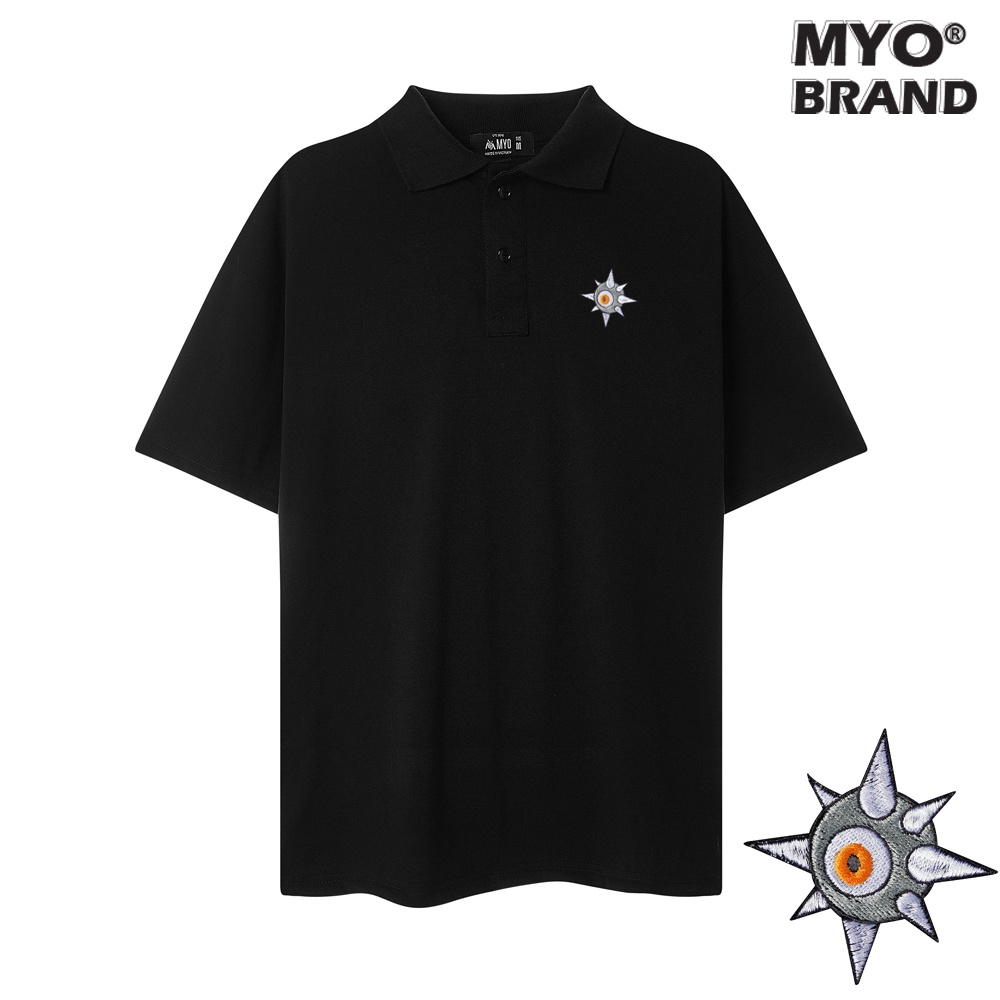 Áo Polo Nam Tay Lỡ MYO Thêu Hình Quái Vật Một Mắt