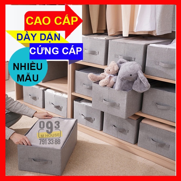 Hộp Đựng Đồ Có Nắp Đậy Chống Bụi, Tủ Vải Đựng Quần Áo Chăn Màn Không Nắp
