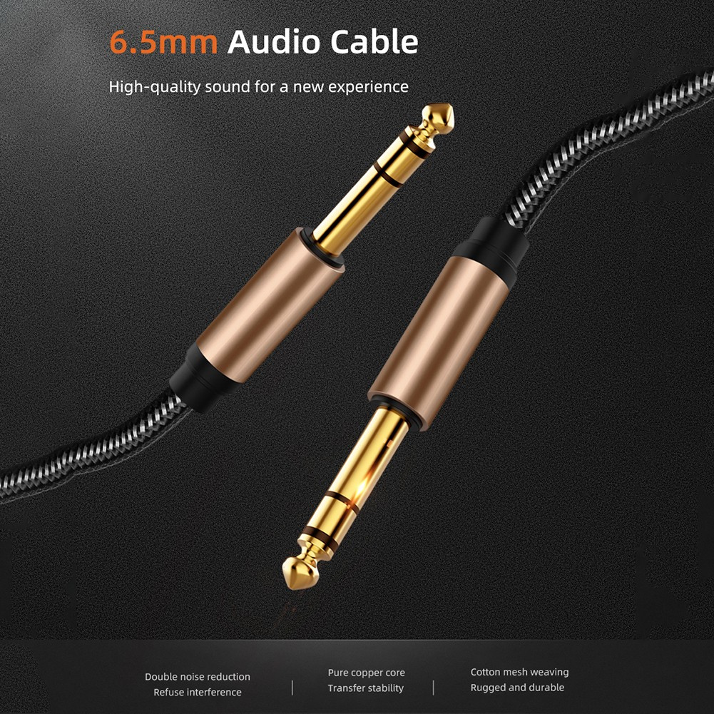 [SPM]1 x Audio Line 6.5mm Alloy shell Auxiliary Cable Plug and play Audio Line