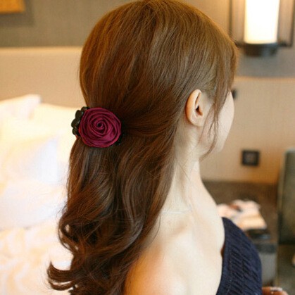 Kẹp tóc càng cua đính hoa Vintage nhẹ nhàng tiểu thư