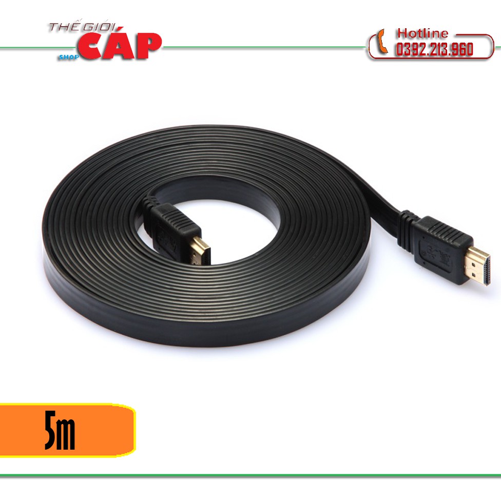 Dây HDMI dẹt China 5m - Cáp HDMI dẹt 5m