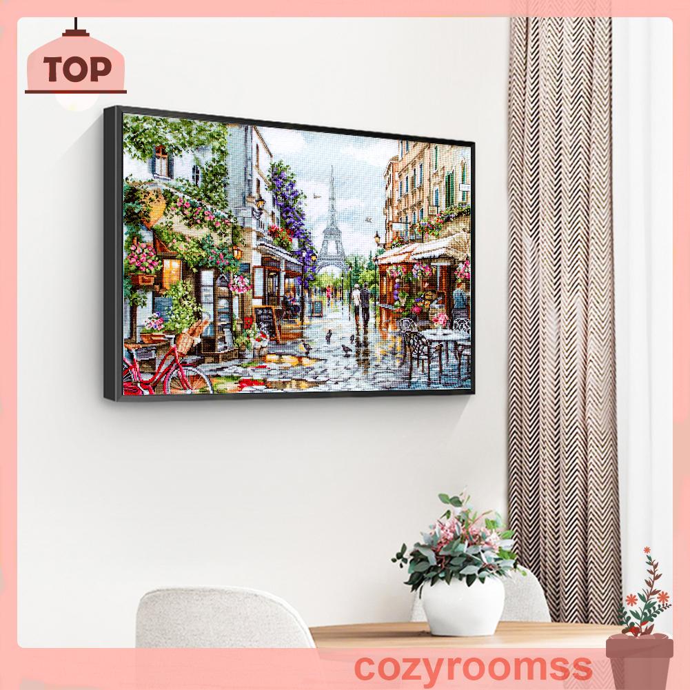 Bộ Tranh Thêu Chữ Thập Tự Làm 11ct Hình Đường Phố Paris