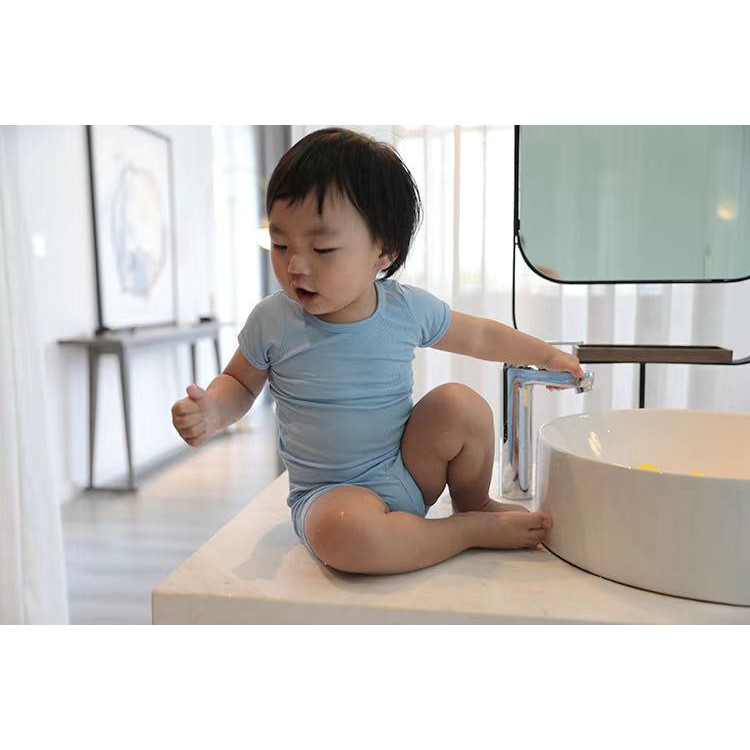 Bộ Ngắn Nhà Máy Minky Quảng Châu Lưng Cạp Cao Cho Bé Sơ Sinh từ 5-17kg