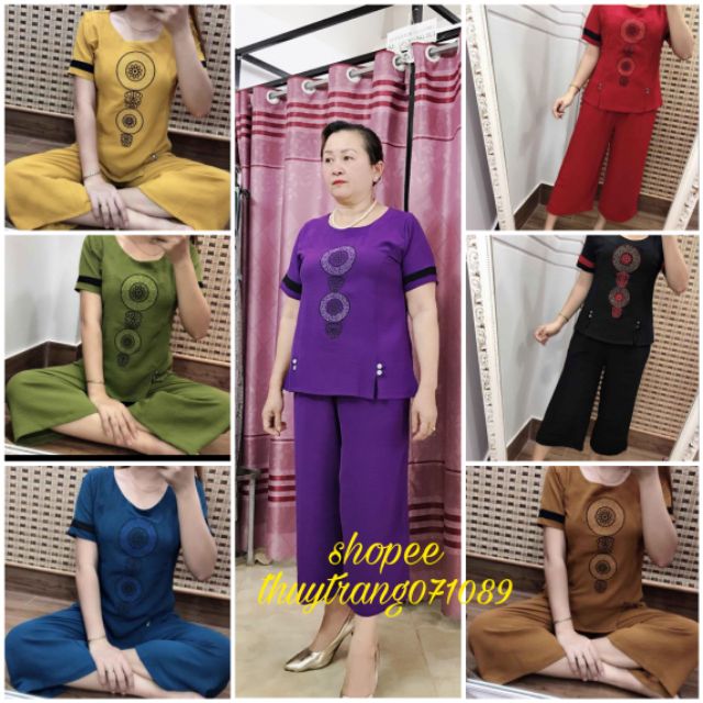 Đồ Bộ Trung Niên Cho Mẹ Cho Bà 5 size cho từ 40kg đến 72kg | BigBuy360 - bigbuy360.vn