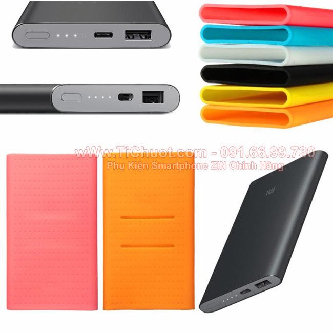 Bao Silicon Bọc Bảo Vệ Cho Pin DP Xiaomi 10000mAh Pro 2016 PLM01ZM bản Type-C