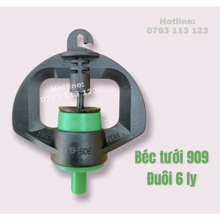 Béc tưới nhỏ phun 360 độ đuôi 6 ly dùng tướ rau, cây cảnh, cây ăn quả các loại phun mưa bán kính nhỏ