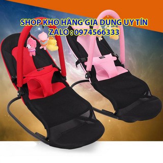 ghế rung cho bé ( 3 nấc nằm ngả ngồi + gấp gọn + tặng đồ chơi kèm gối ) - hàng cao cấp