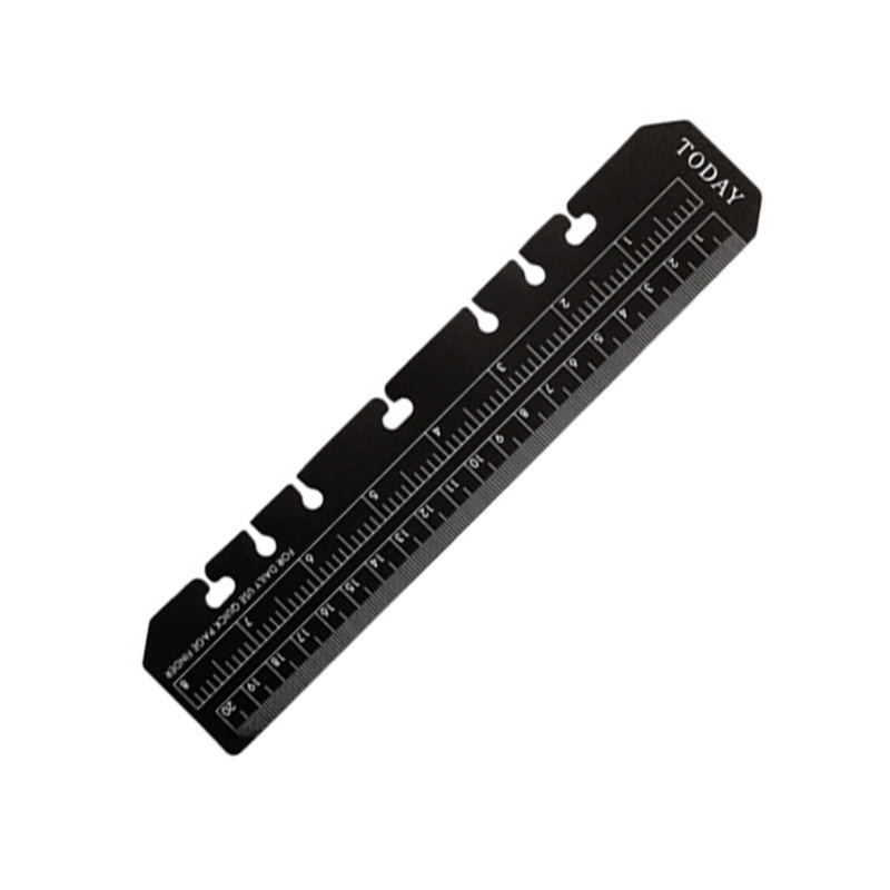 Thước Nhựa PVC 6 Lỗ Đánh Dấu Trang Sách Khổ A5 A6