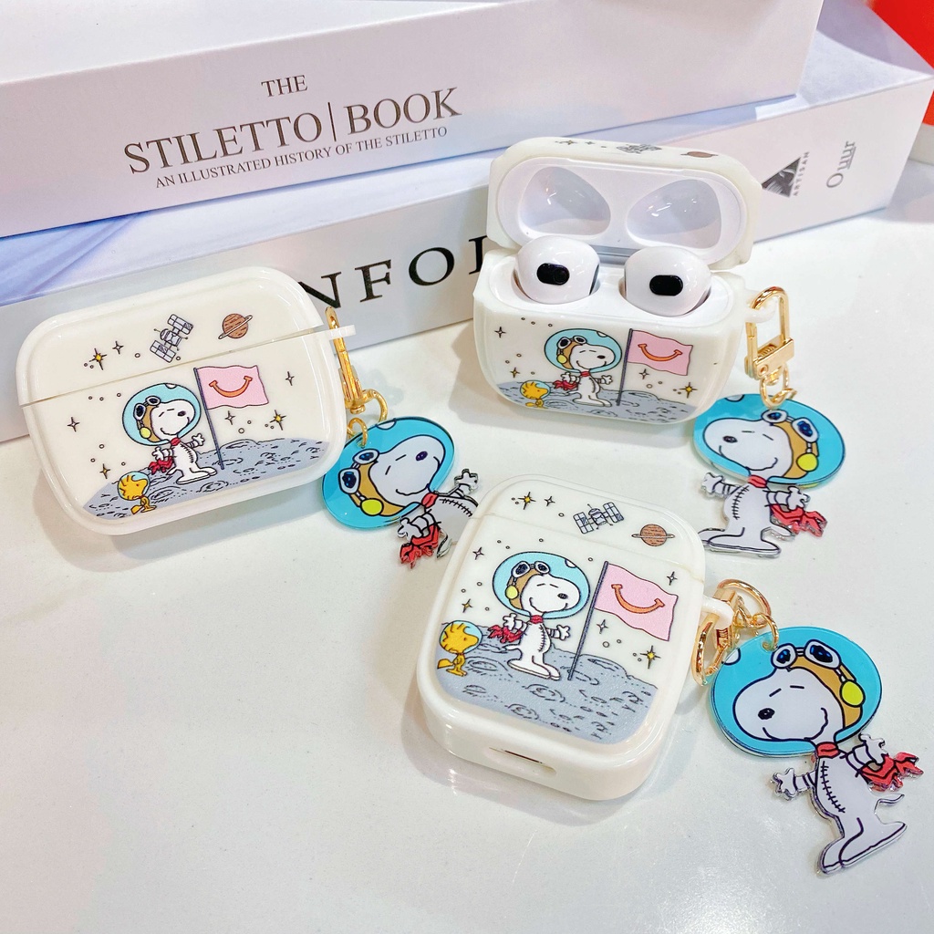 Vỏ Bảo Vệ Hộp Sạc Tai Nghe Airpods 3 Pro 2 3 Họa Tiết Hoạt Hình Snoopy Hành Tinh Snoopy Dễ Thương Ốp