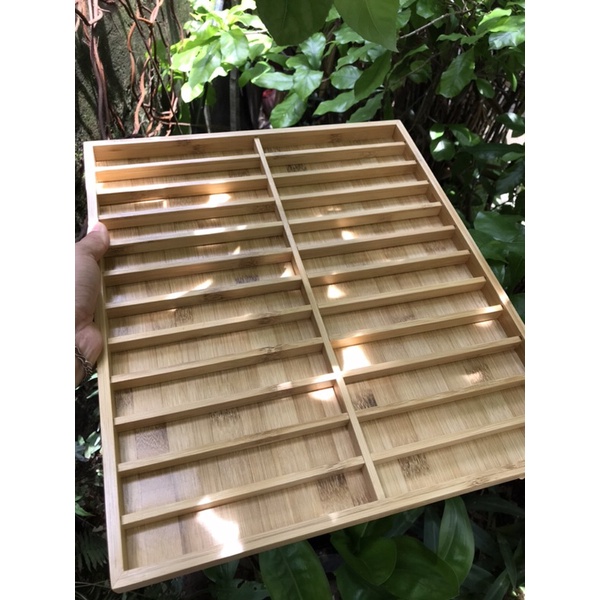 Khay đựng dây đồng hồ gỗ tre