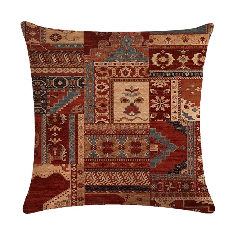 Vỏ Gối Vuông 45*45cm Họa Tiết Bohemian Trang Trí Nội Thất