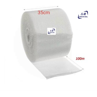 (Giao ngay) (35cmX100m) Bóng khí, Xốp khí, xốp hơi, xốp nổ, màng xốp hơi, bóng khí chống sốc đóng gói bọc hàng (xốp mới)