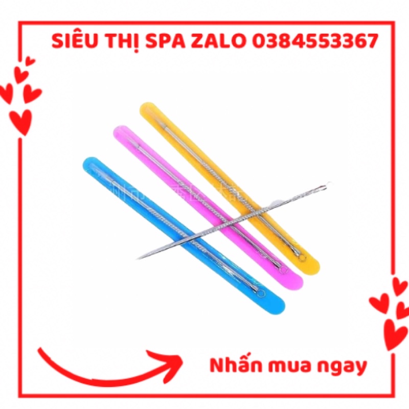 Cây Nặn Mụn 2 Đầu Que Nặn Mụn Cao Cấp QNM02 Dài 12 cm Sắc Nhọn Không Gỉ