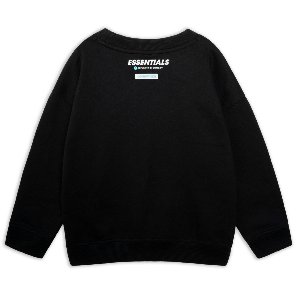 Áo Sweater trẻ em OuterityKids Basic Đen / Nỉ chân cua - ORK301