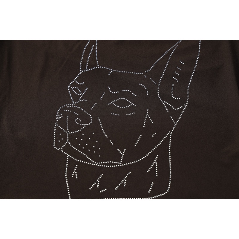 DUNEA Áo Sát Nách Cổ Chữ U Hở Lưng Đính Đá Quyến Rũ Thời Trang Cho Nữ