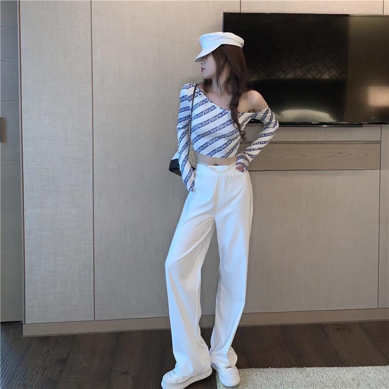 Áo thun tay dài hở vai thiết kế quyến rũ cho nữ