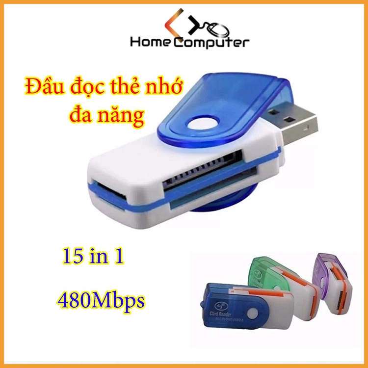 Đầu Đọc Thẻ Nhớ 14 Trong 1 Đa Năng Cho Thẻ Nhớ MS-Pro TF Micro SD - Home Computer