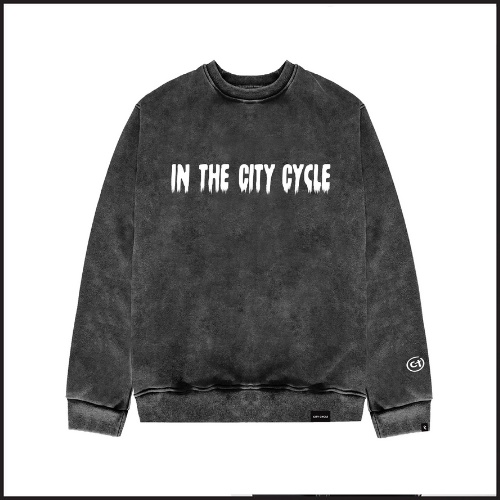 Áo sweater  in the city cycle   - áo nỉ sweater unisex form rộng Local Brand