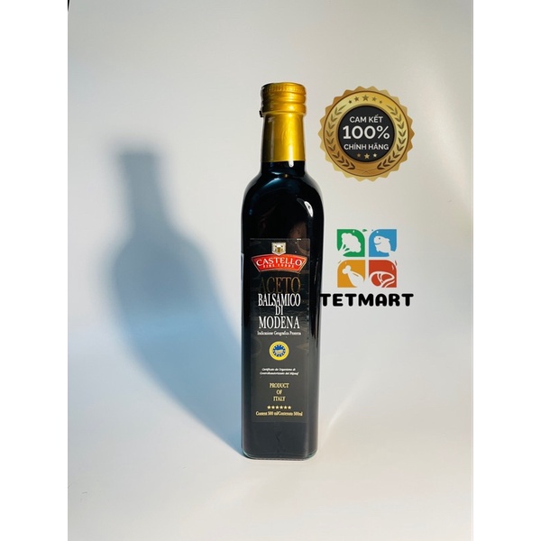 Giấm Balsamic 500ml - Nhập khẩu Ý, Castello (Aceto Balsamico Tradizionale di Modena) Dấm Balsamic Tetmart