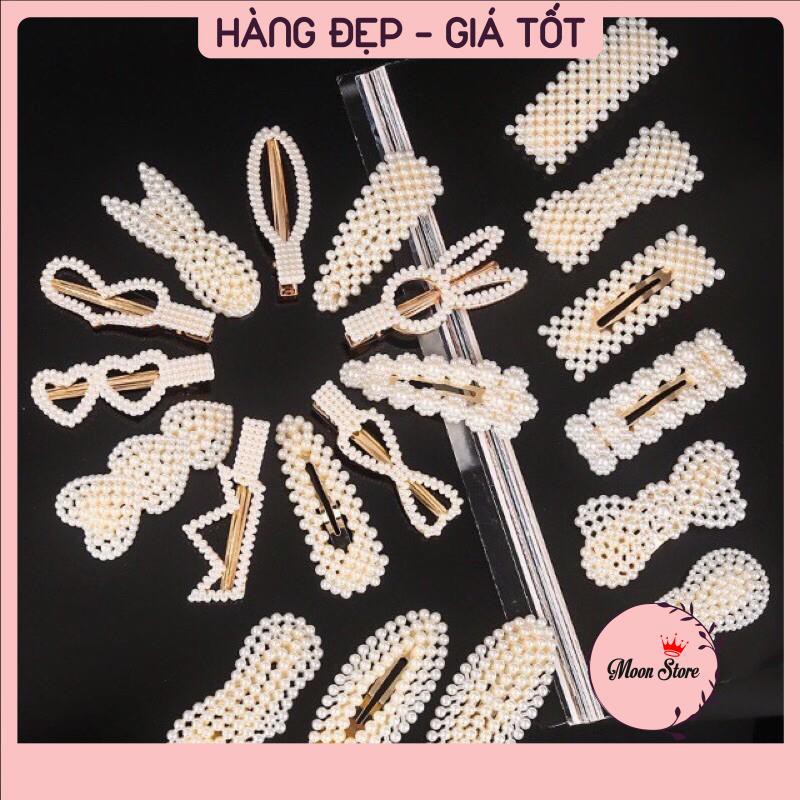 Set 20 kẹp tóc mái Hàn Quốc ngọc trai nhân tạo siêu xinh