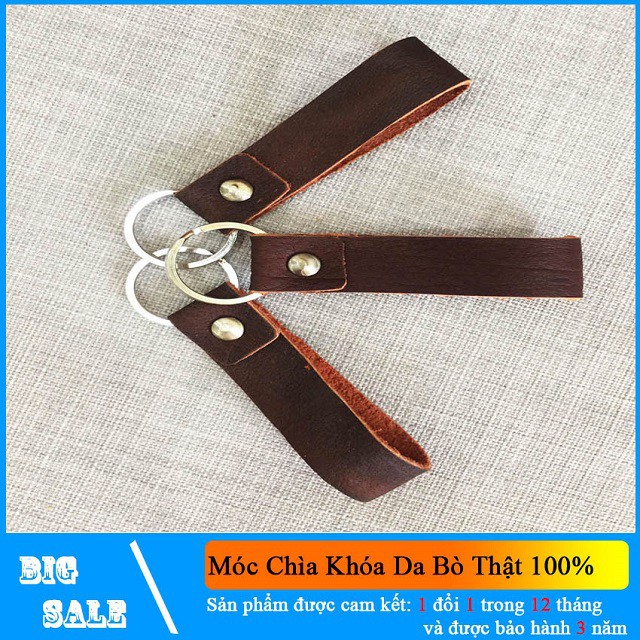 [ MÓC KHÓA 1K ] Móc Chìa Khóa Da Bò Thật 100% Bảo Hành 3 Năm