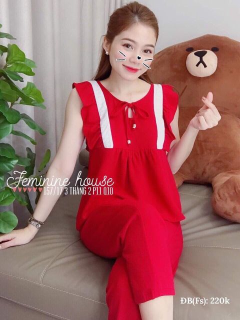 Bộ ngủ cánh tiên, đồ ngủ babydoll, đồ ngủ dễ thương, đồ bộ lửng, đồ ngủ lửng, đồ lửng mặc ở nhà