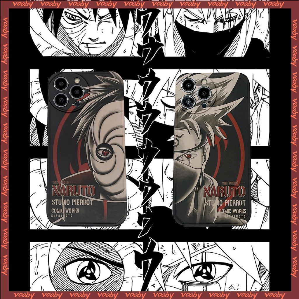Ốp Điện Thoại Mềm Họa Tiết Hoạt Hình naruto Hatake Kakashi Uchiha Obito IMD Cho IPhone14 Plus Pro Max 13 12 11 MAX X / XS XR XSMAX