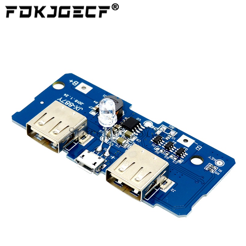 Bảng Mạch Sạc Pin Lithium 18650 Hai Cổng Micro USB 3.7V Sang 5V 2A