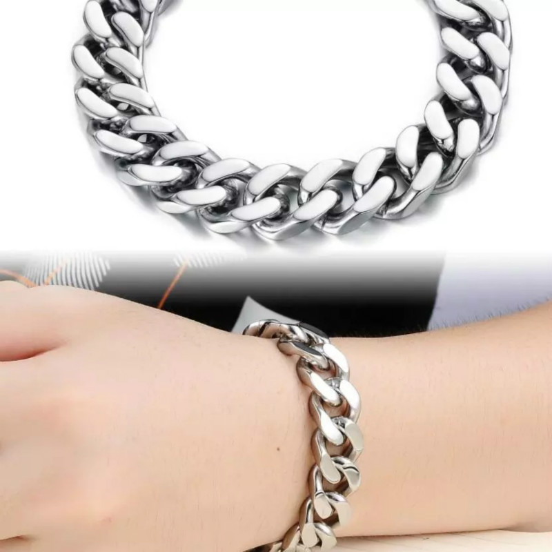Vòng tay nam bằng kim loại không gỉ cá tính phong cách Hàn Quốc
