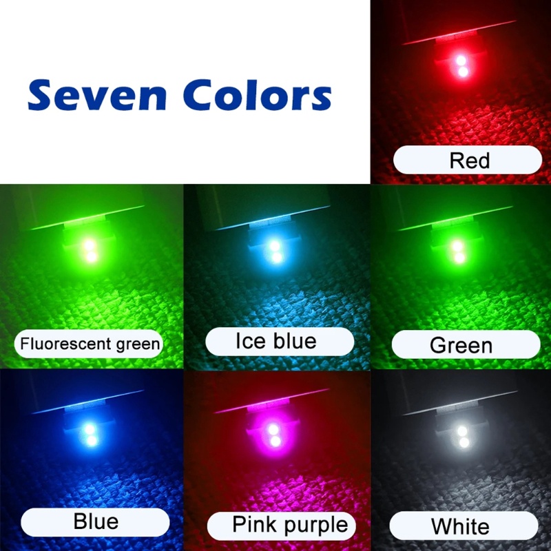 Đèn LED USB Mini Màu RGB Trang Trí Nội Thất Xe Hơi