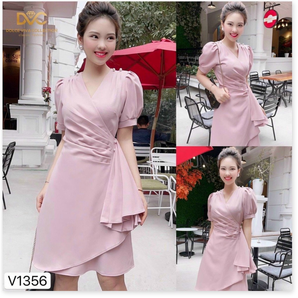 ĐẦM NỮ TAY BỒNG KIỂU XẾP LY TÙNG CHÉP ĐIỆU ĐÀ TIỂU THƯ DUYÊN DÁNG