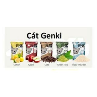 Cát vệ sinh cát thơm đất sét genki cho mèo
