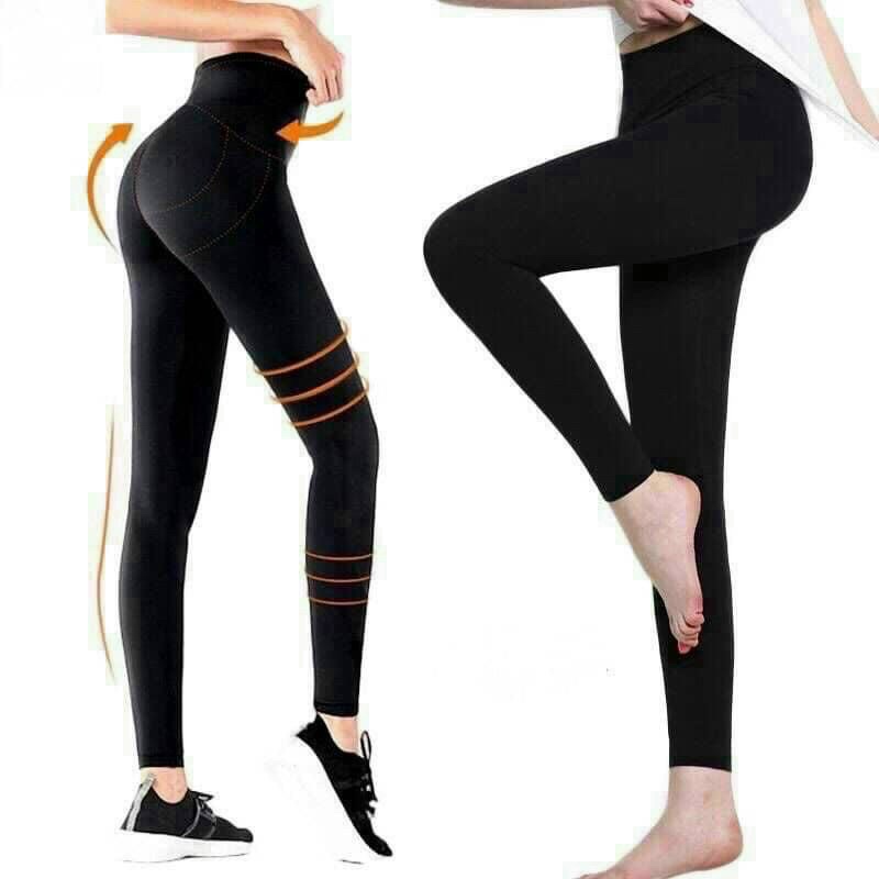 QNU144 - QUẦN LEGGING NỮ ĐEN CẠP CAO PRADA HỘP VÀNG | BigBuy360 - bigbuy360.vn