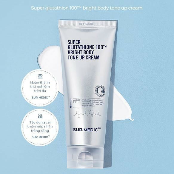 Dưỡng thể nâng tông da Sur Medic Super Glutathione 100 Bright BODY Tone Up Cream | WebRaoVat - webraovat.net.vn