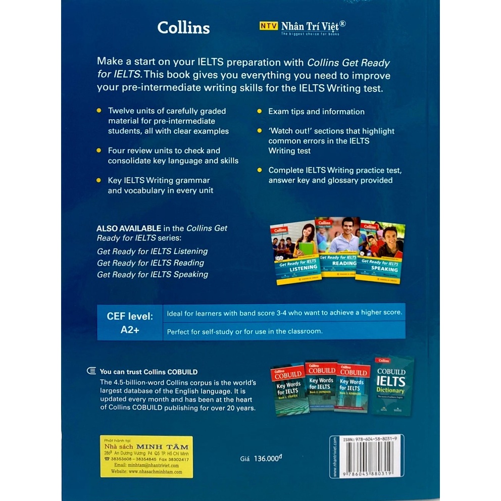 Sách Collins - Get Ready For IELTS - Writing (Pre - Intermediate A2+)