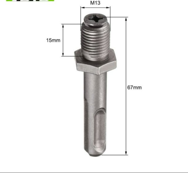 DMST Chốt chuyển máy bê tông chân gài SDS sang khoan ren M12