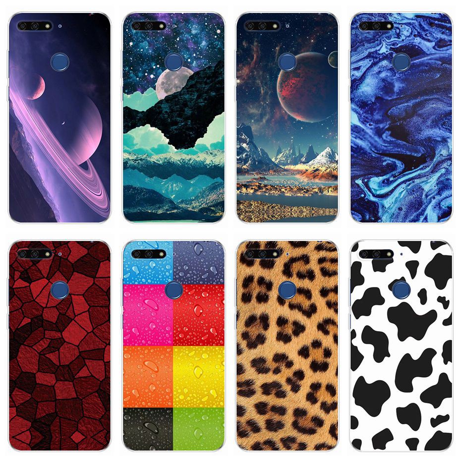 Huawei Nova 2 Lite/Honor 7C/Y7 Prime 2018 5.99" Cover Starry Sky Painted Phone Casing Soft TPU Silicone Case