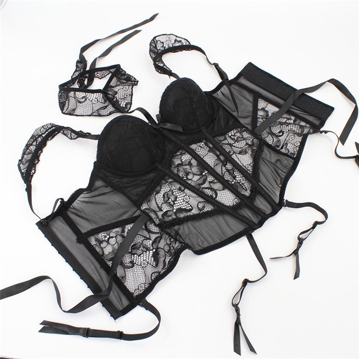đồ ngủ sexy Bộ đồ lót ren phối dây gợi cảm 8453