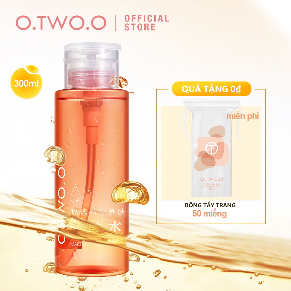 Nước tẩy trang cho da nhạy cảm O.TWO.O 3 In 1 chiết xuất tinh chất hoa hồng 300ml