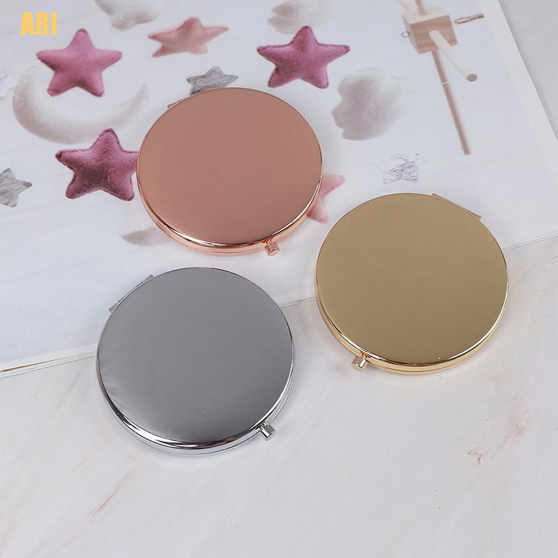 Gương Trang Điểm Nhỏ Gọn Bỏ Túi Bằng Hợp Kim Phong Cách Vintage