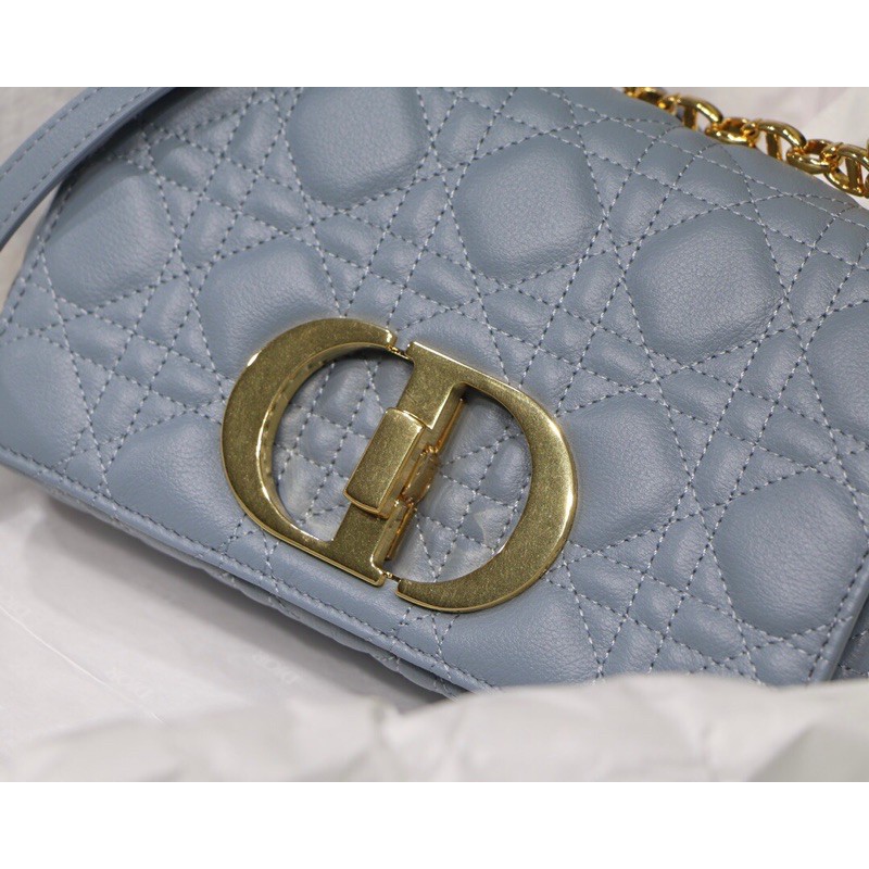 Túi xách Dior Caro cao cấp màu xanh size 20cm