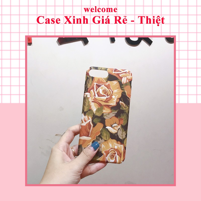 Ốp lưng iphone hoa hồng vàng 7/7plus/8/8plus/x/xs/xs max/11/11 pro/11 promax – Case xinh giá rẻ thiệt