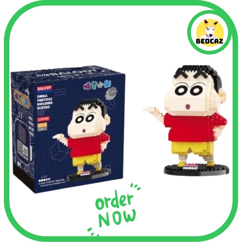 Full box Bộ lắp ráp mô hình Shinnosuke hộp đẹp dễ thương Shin Cậu Bé Bút Chì quà tặng trang trí lắp ghép Beocaz