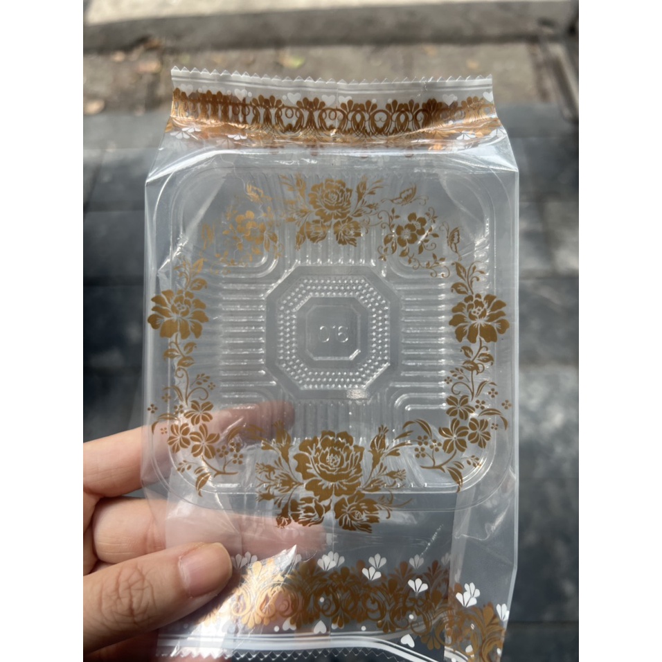 100 cái túi bánh trung thu 150 - 200gram hoa màu nhũ