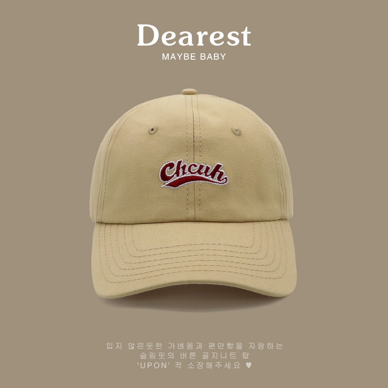 Mũ lưỡi trai họa tiết thêu chữ Cheuh nhiều màu sắc cho nam nữ