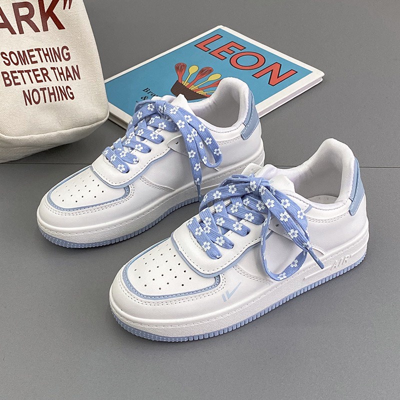 Giày thể thao học sinh nữ Ulzzang đế bằng buộc dây kiểu dáng Hàn Quốc đáng yêu | BigBuy360 - bigbuy360.vn