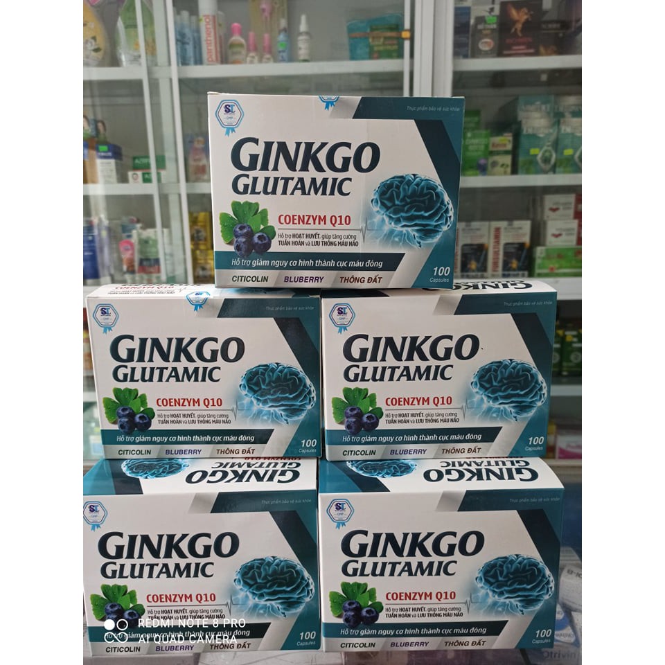 Viên uống bổ não, hoạt huyết, dưỡng não, tăng cường trí nhớ - GINKGO GLUTAMIC hộp 100 viên